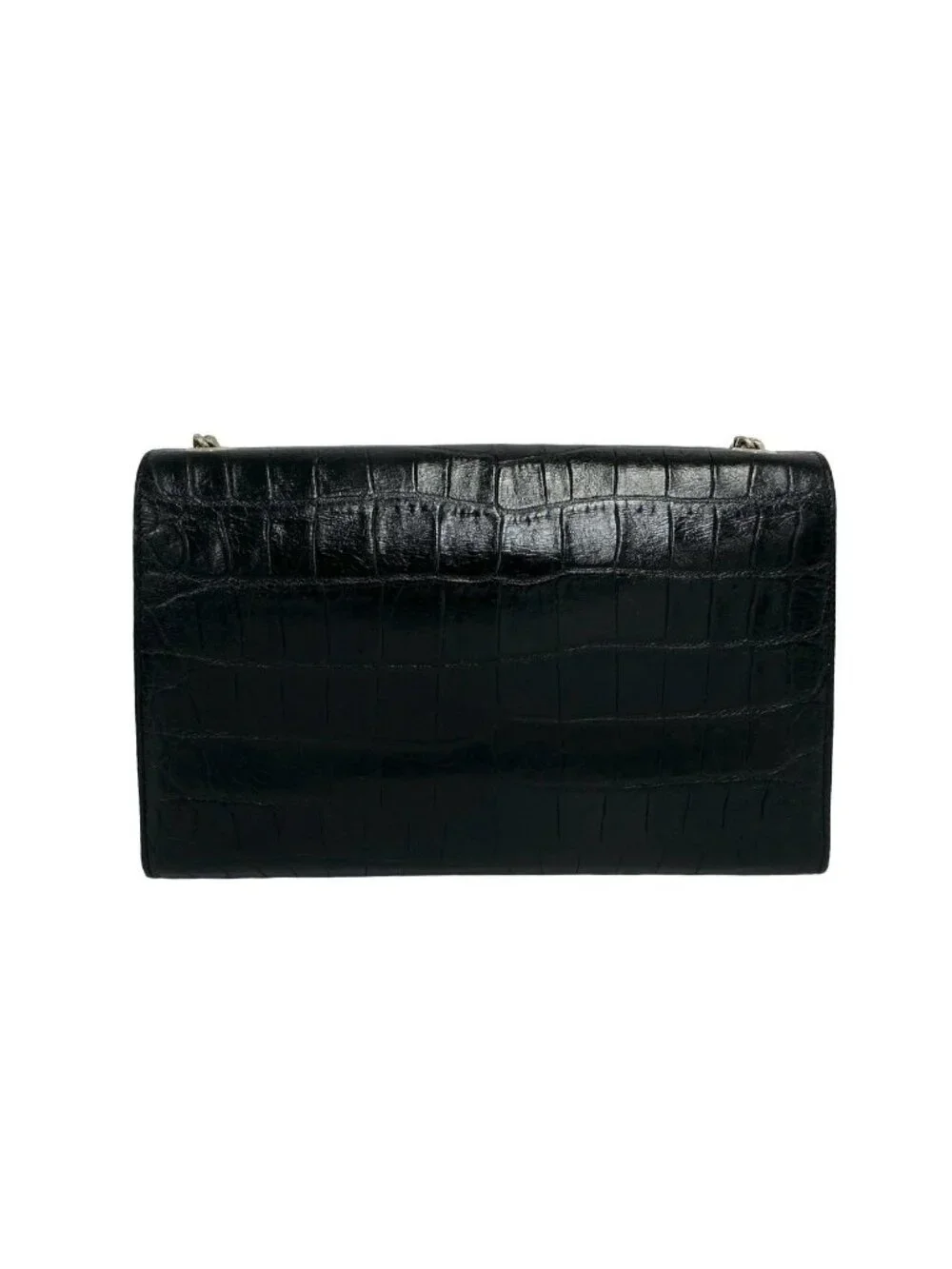 Saint Laurent Paris YSL Logo Tassel Leather Shoulder Bag Pochette Black